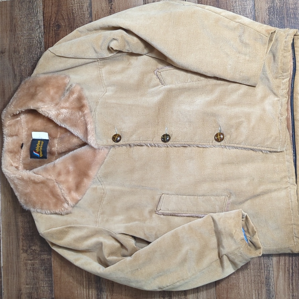 Vintage Tan Shearling Jacket